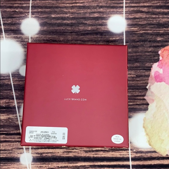 🍀New LUCKY BRAND🍀 JWEL4358CV GOLD OPENWORK DROP - Picture 4 of 4